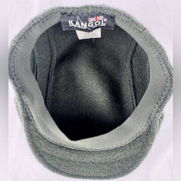 Kangol Green Wool Flat Cap - Picture 7 of 11